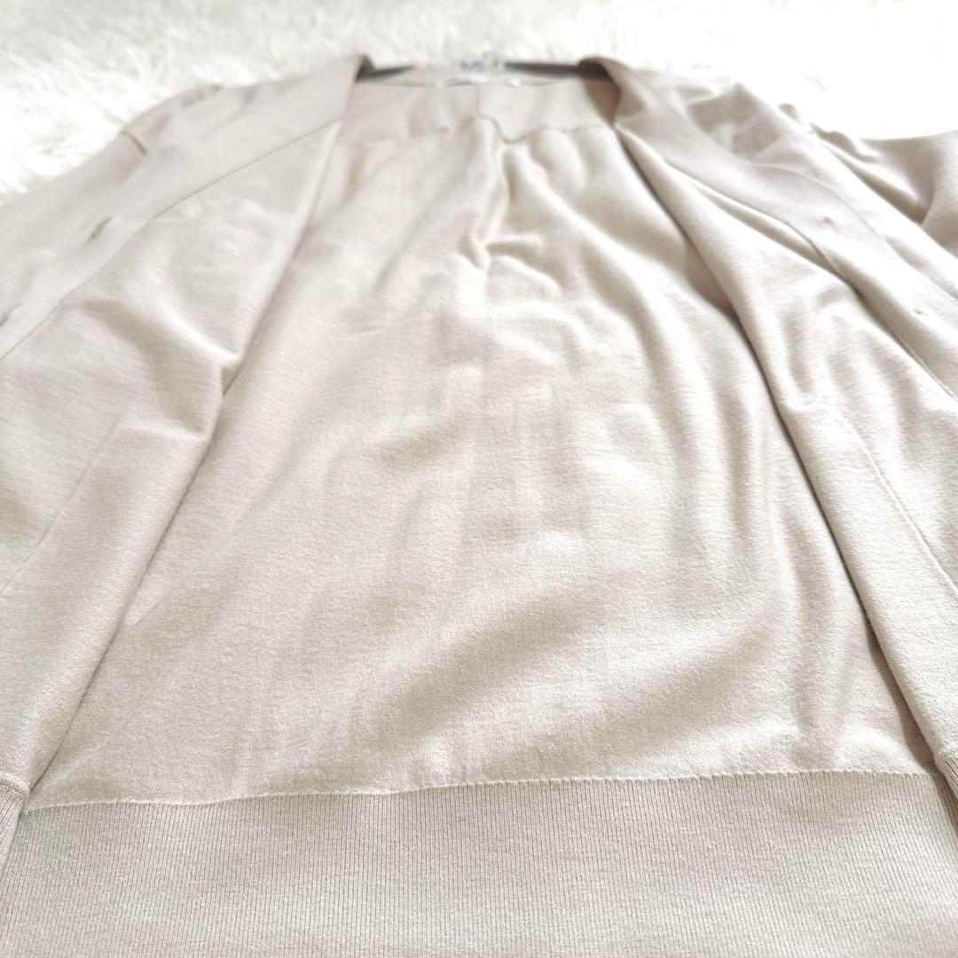 24SS 極美品 3XL 23区 ロングカーディガン ベージュ 羽織り 春ニット