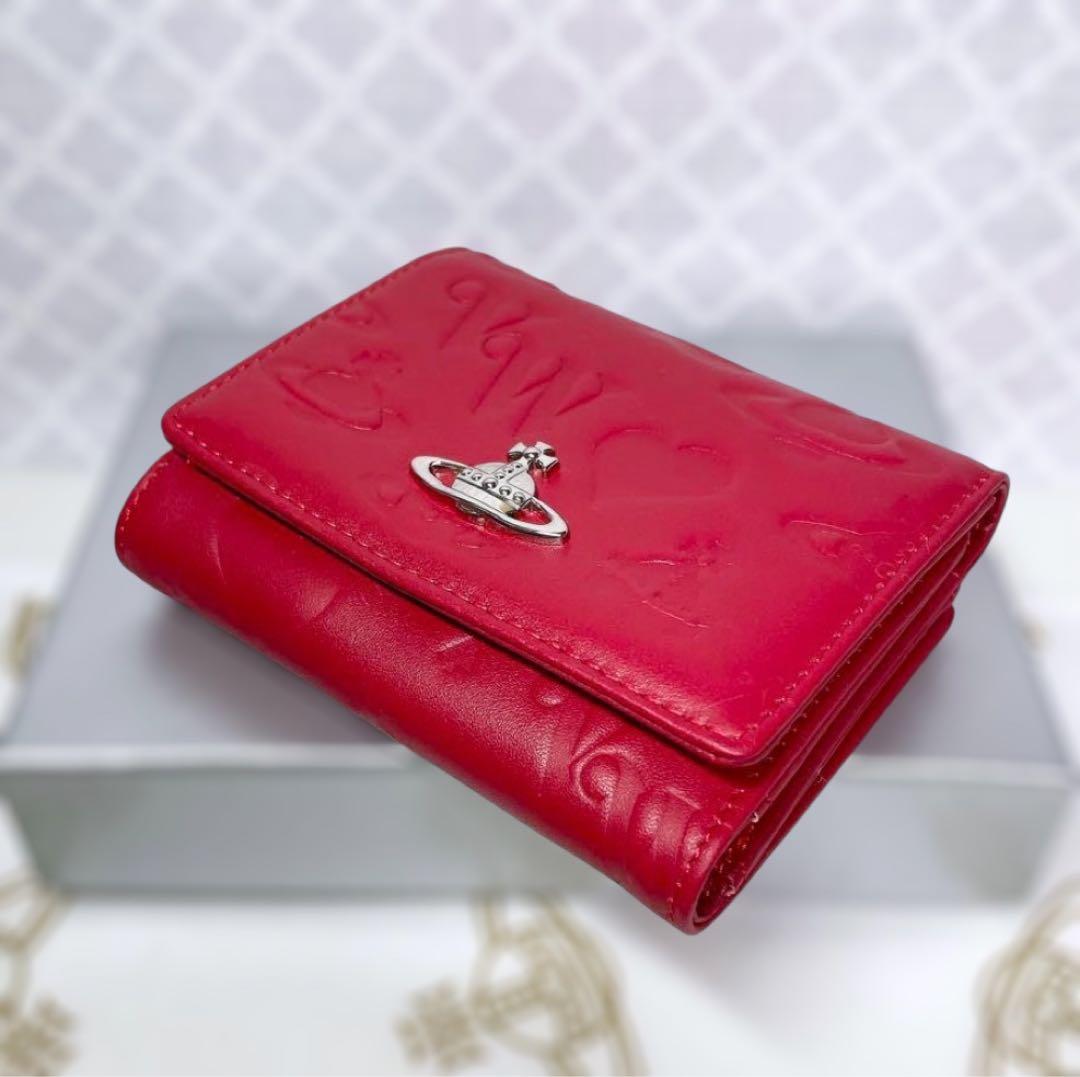 【内柄も素敵☆】Vivienne Westwood 三折財布 赤マット