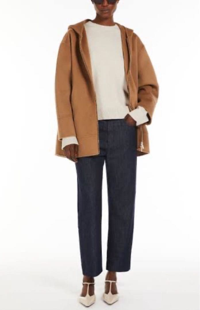 ★美品★マックスマーラ S MaxMara フーデッドコート★