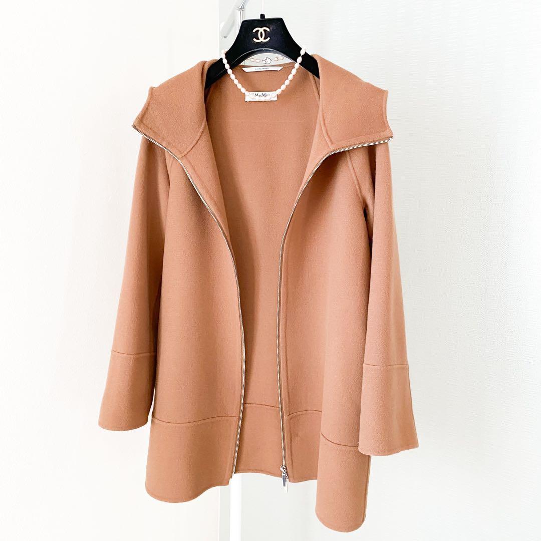 ★美品★マックスマーラ S MaxMara フーデッドコート★