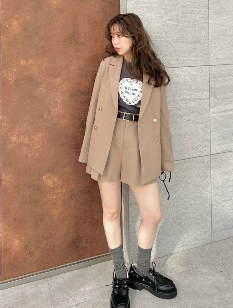 LILY BROWN ダブルブレストジャケット ベージュ