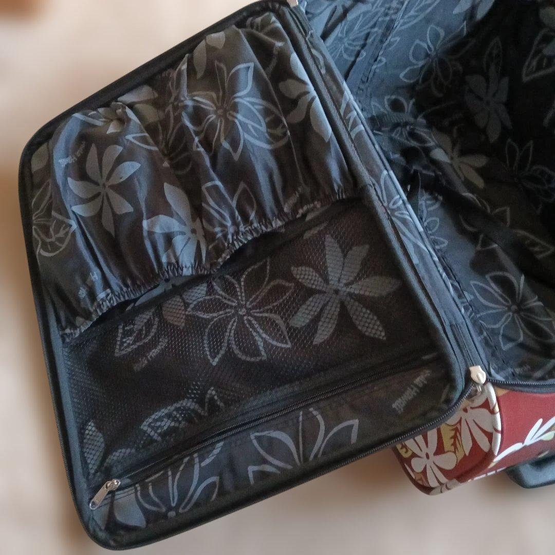 ALOHA！ 花柄 中型キャリーケースとバックセット