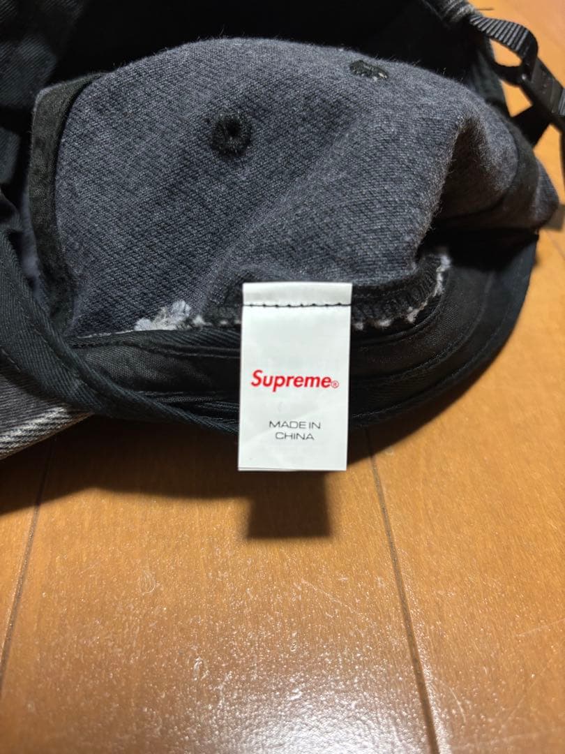 supreme ブラックデニムキャップ