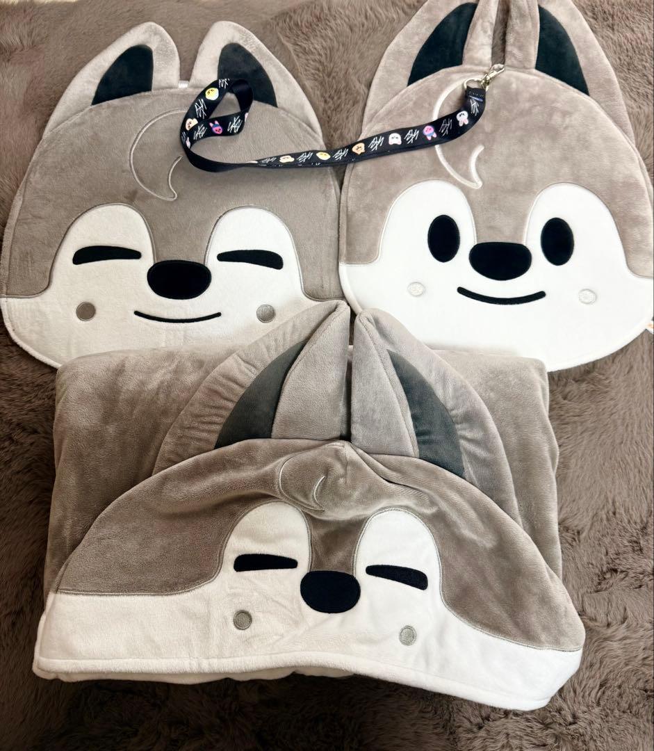 straykids skzoo ウルフチャン ブランケット うちわカバー