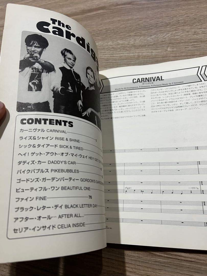 バンドスコア　カーディガンズ ベスト　the cardigans