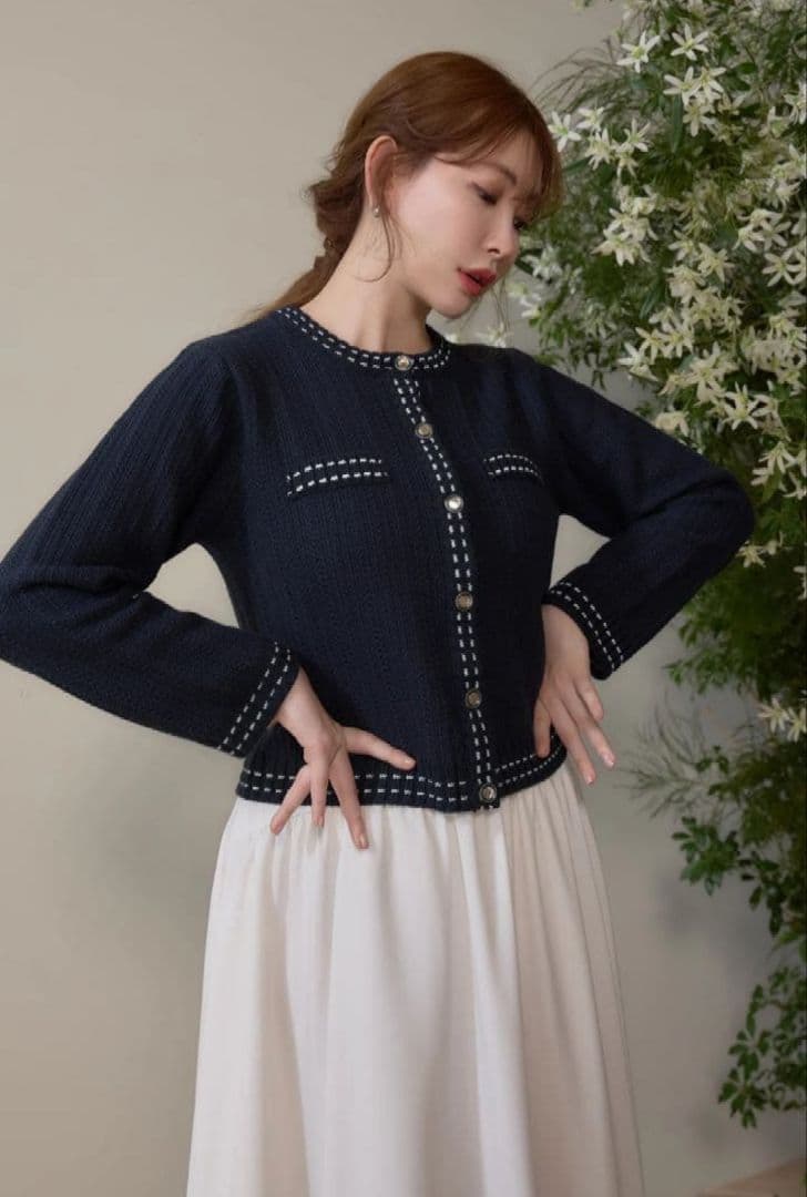 トップス Herlipto Cotton-Blend Jacquard Cardigan