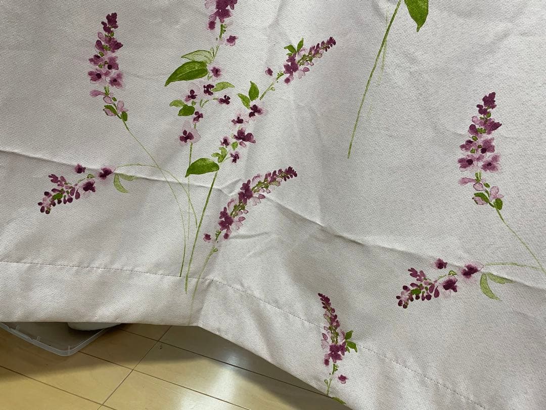 Francfranc ピンク　紫　花柄　カーテン