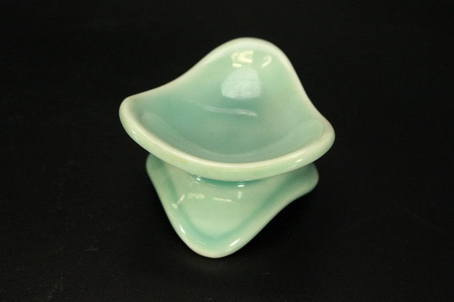 茶道具 青磁 七種 蓋置 899