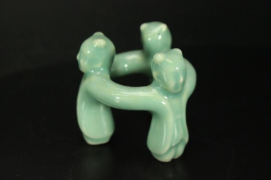 茶道具 青磁 七種 蓋置 899
