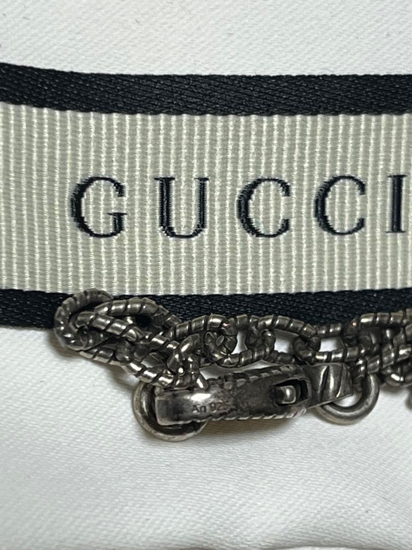 GUCCI グッチ　インターロッキングG シルバーネックレス 箱・冊子付き
