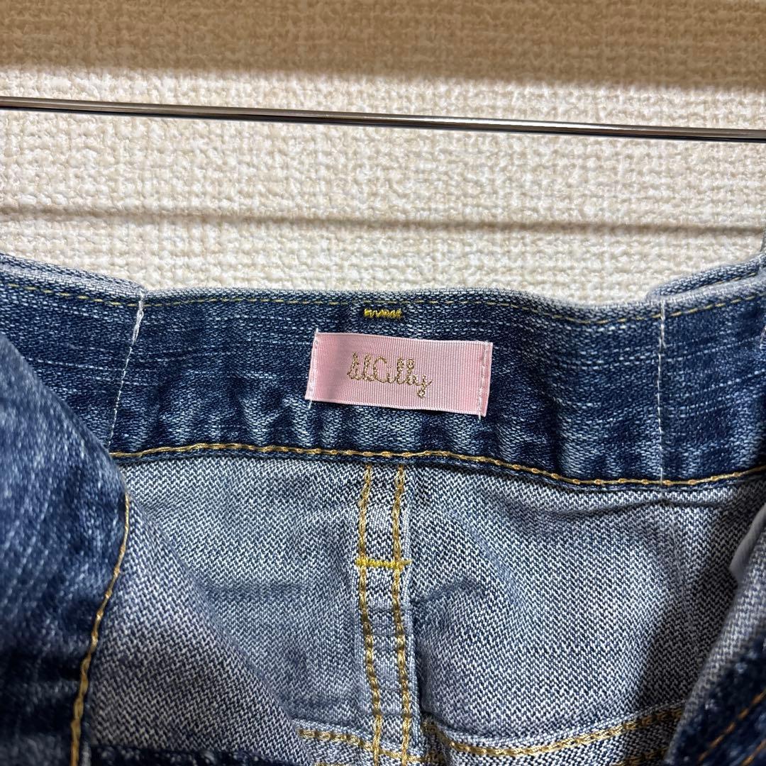 lillilly リルリリー　カットアウトリメイクデニムパンツ