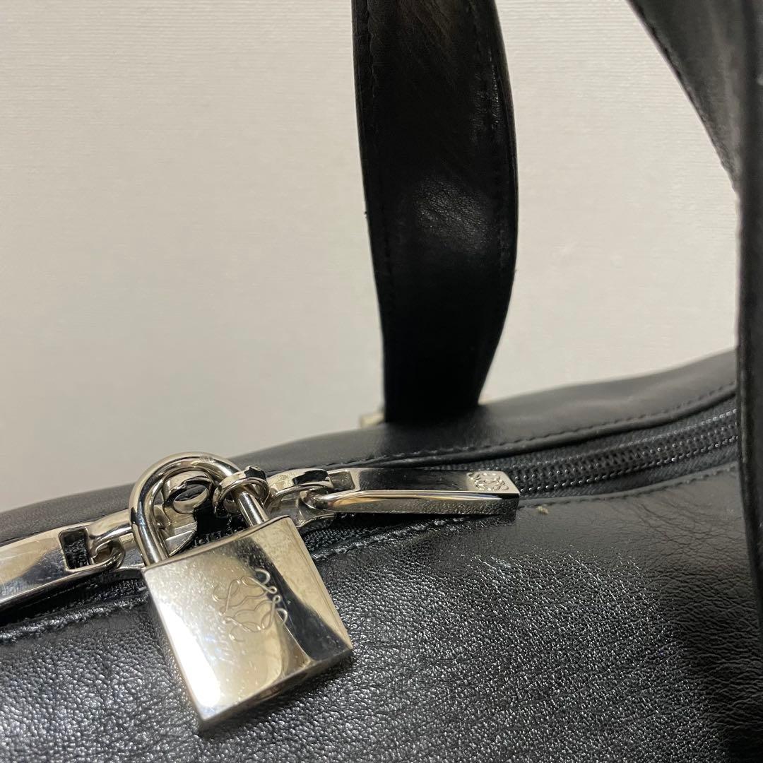 《美品》LOEWE（ロエベ）レザー ボストンバッグ ブラック 黒