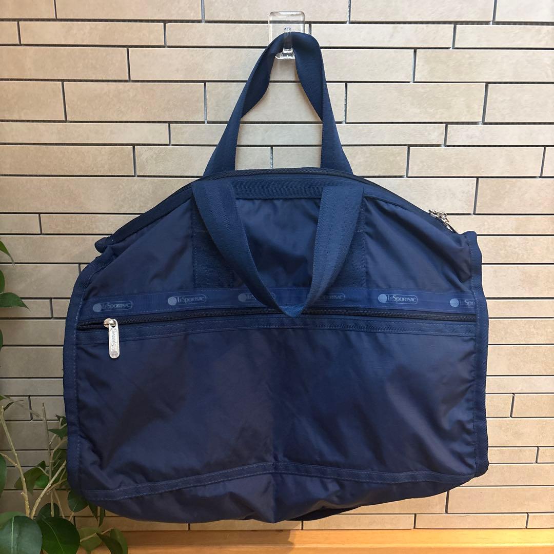 良品　LeSportsac レスポートサック　ボストンバッグ　ネイビー