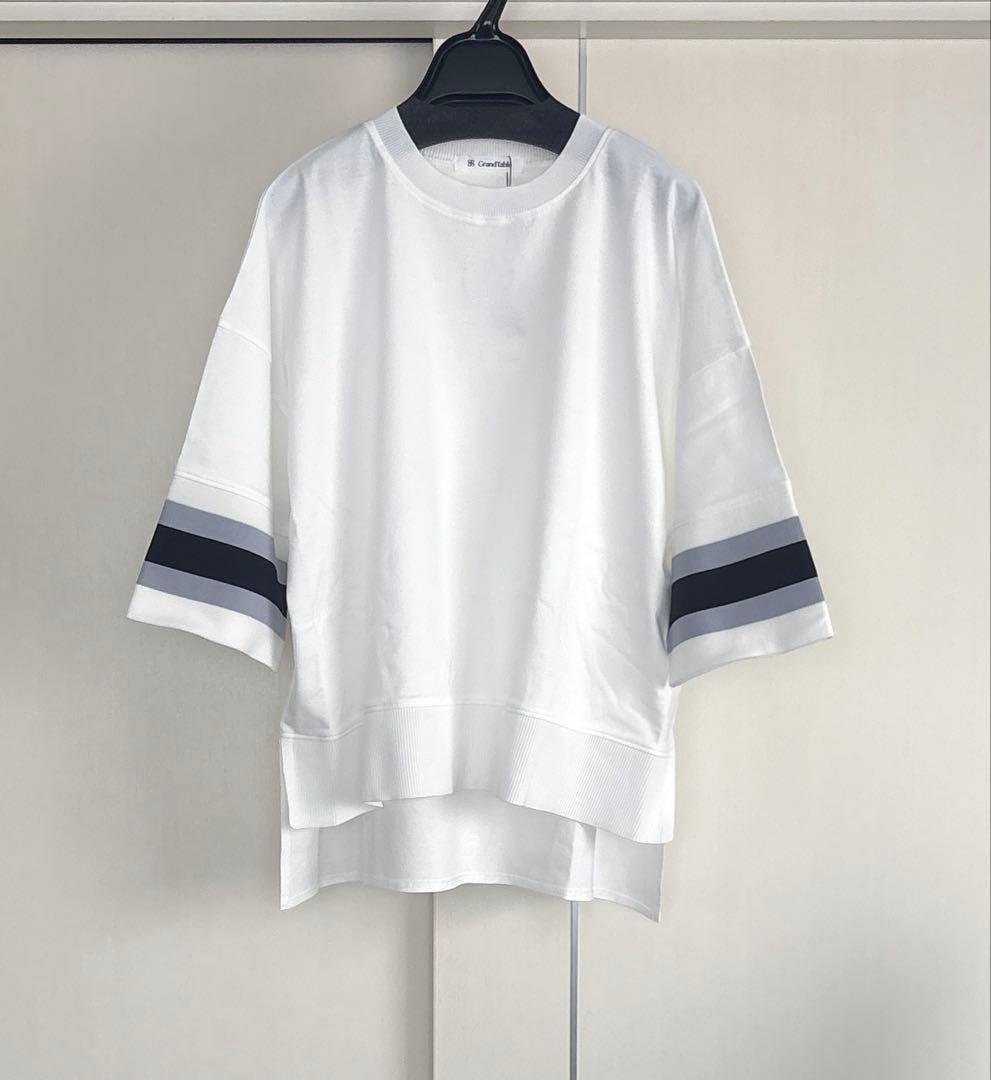 新品 ヤマダヤ☆Grandtable配色ハーフスリーブオーバーTシャツ