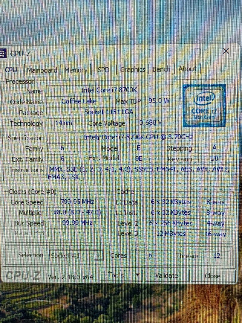 Windowsデスクトップ H310/i7 8700K/8GB/GTX1060/SSD250GB