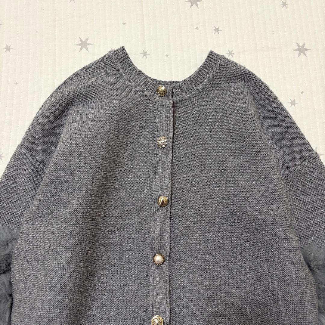 美品✨アルアバイル　2025AW ラビットカフクレイジー釦2WAYプルオーバー