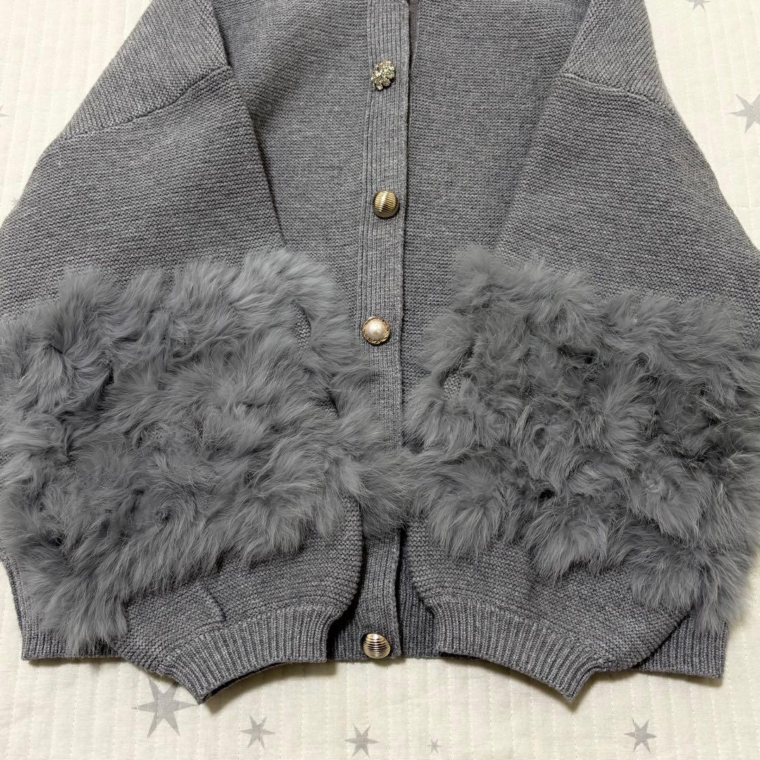 美品✨アルアバイル　2025AW ラビットカフクレイジー釦2WAYプルオーバー