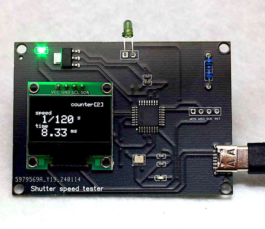 【お手軽版】シャッタースピードテスター（フイルムカメラ用）／USBケーブル付き