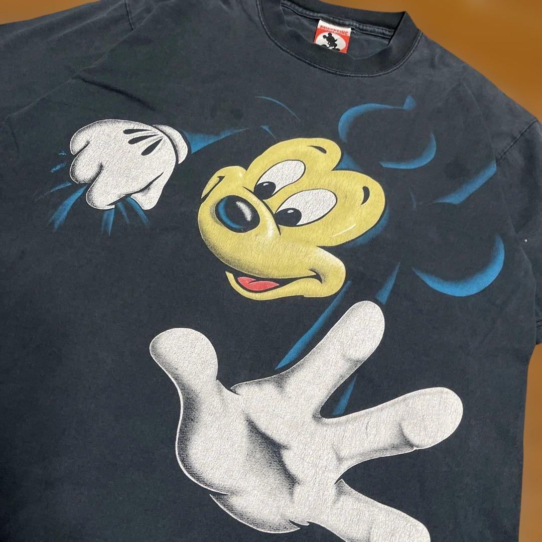 【希少】90s ミッキーマウス 両面プリント Tシャツ MICKEY INC L