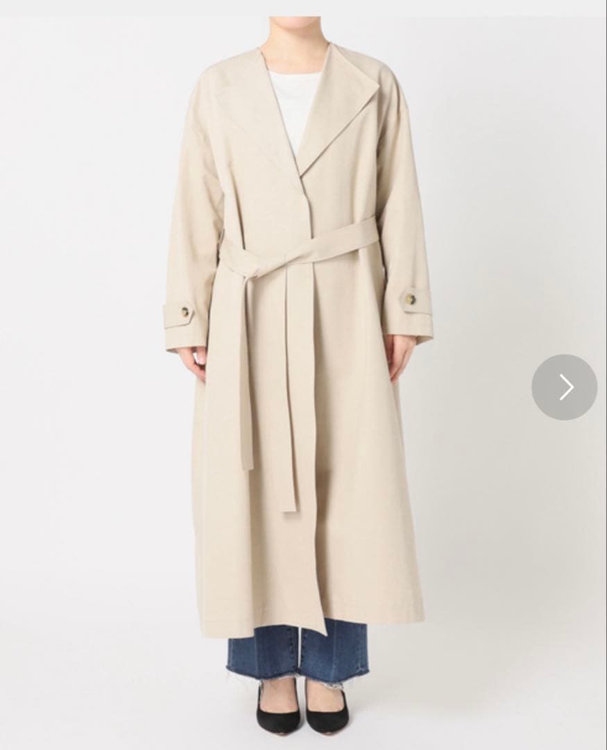 Spick and span ノーカラートレンチコート