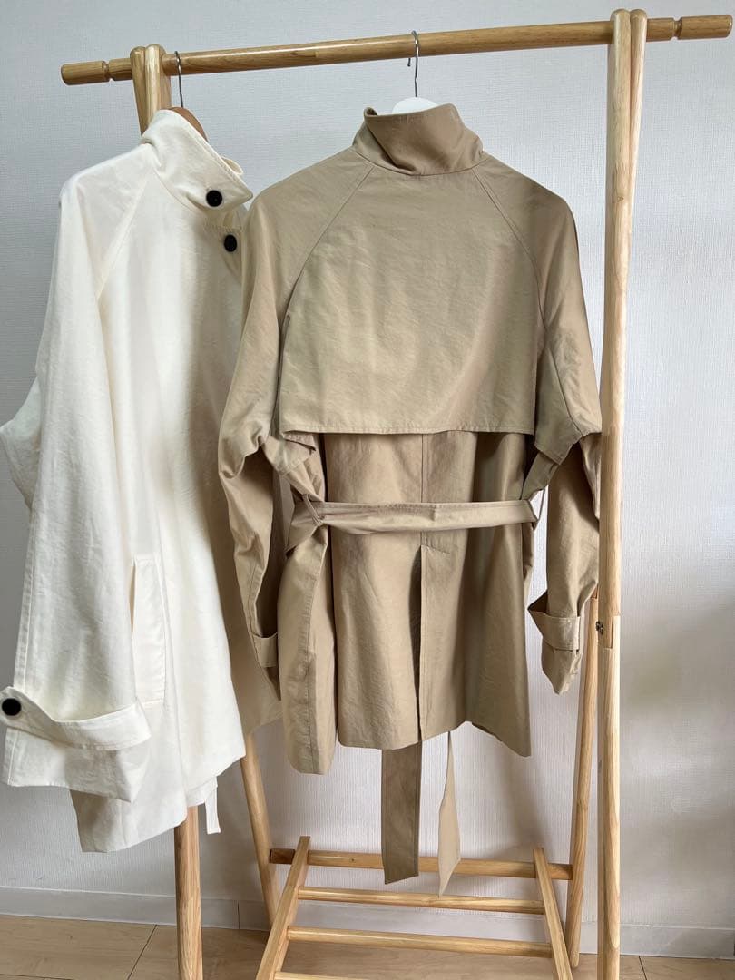 新品 TODAYFUL * Spring Short Trench エクリュ白