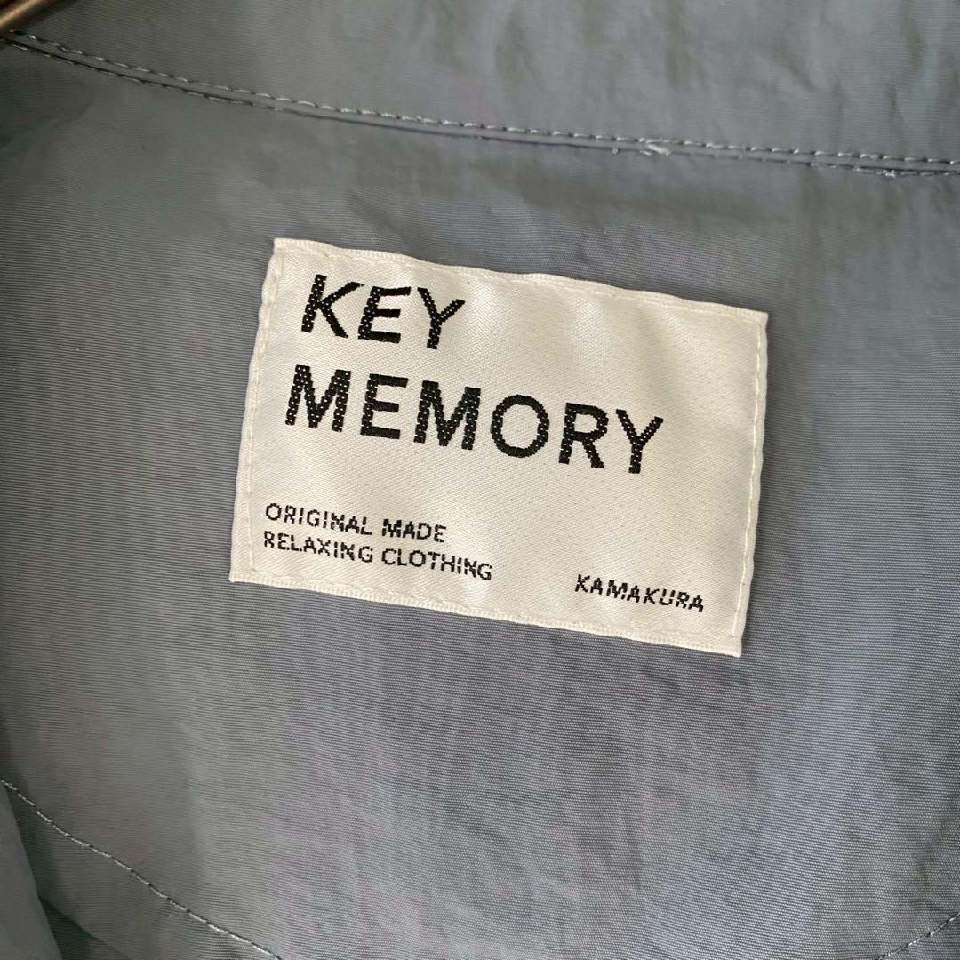 KEY MEMORY ブルー ナイロンステンカラーコート サイズ1