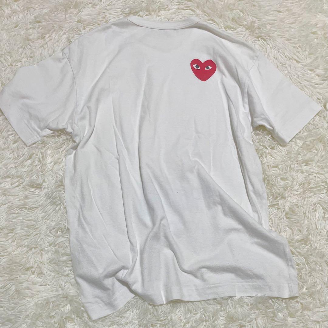 美品✨プレイコムデギャルソン x ザ ノース フェイス Tシャツ　ハートロゴ　L
