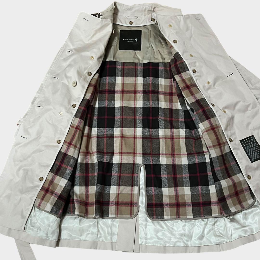 美品 マッキントッシュ 大きいサイズ トレンチコート ライナー付 ベージュ 44