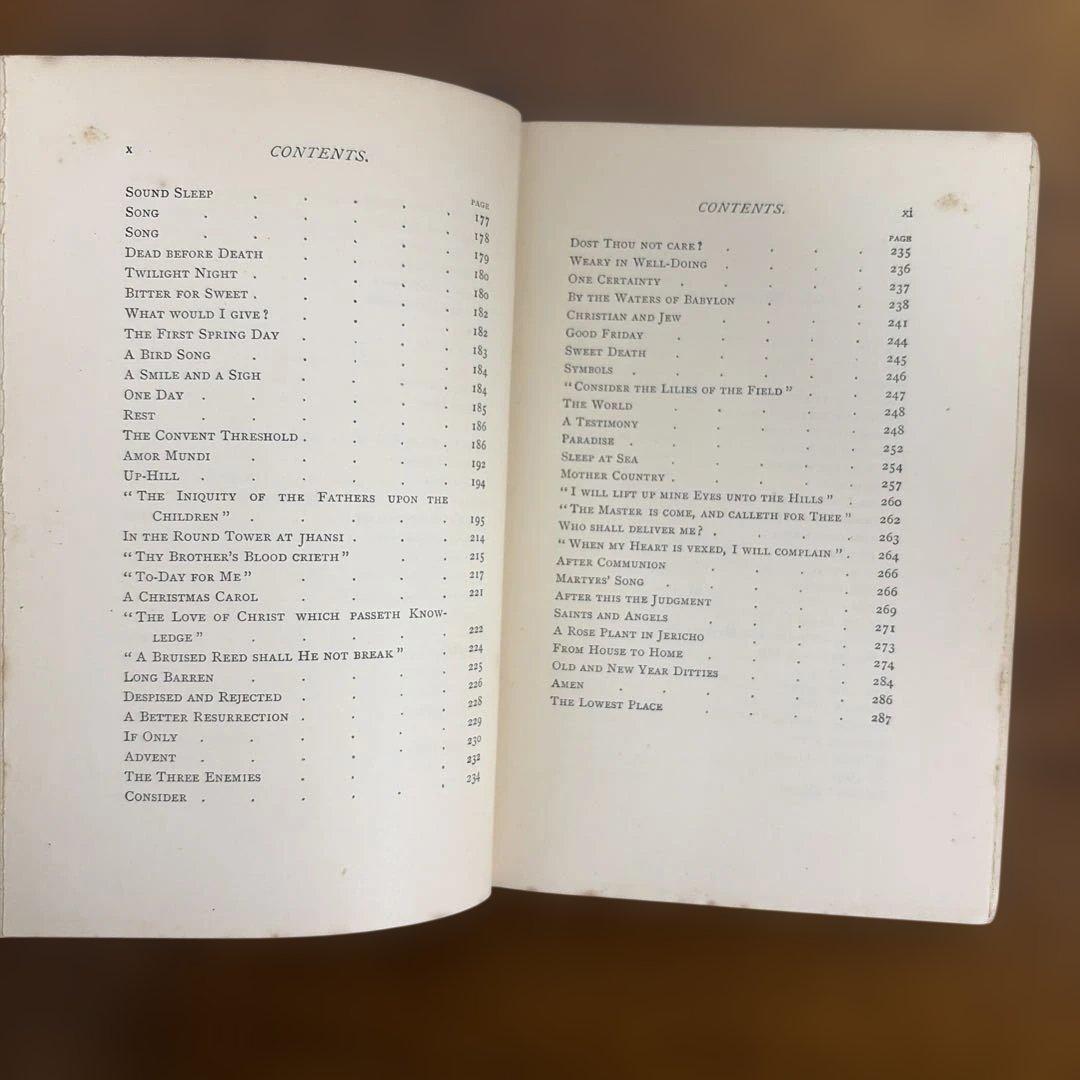 洋書 Poems - Christina G Rossetti 1891Vintage