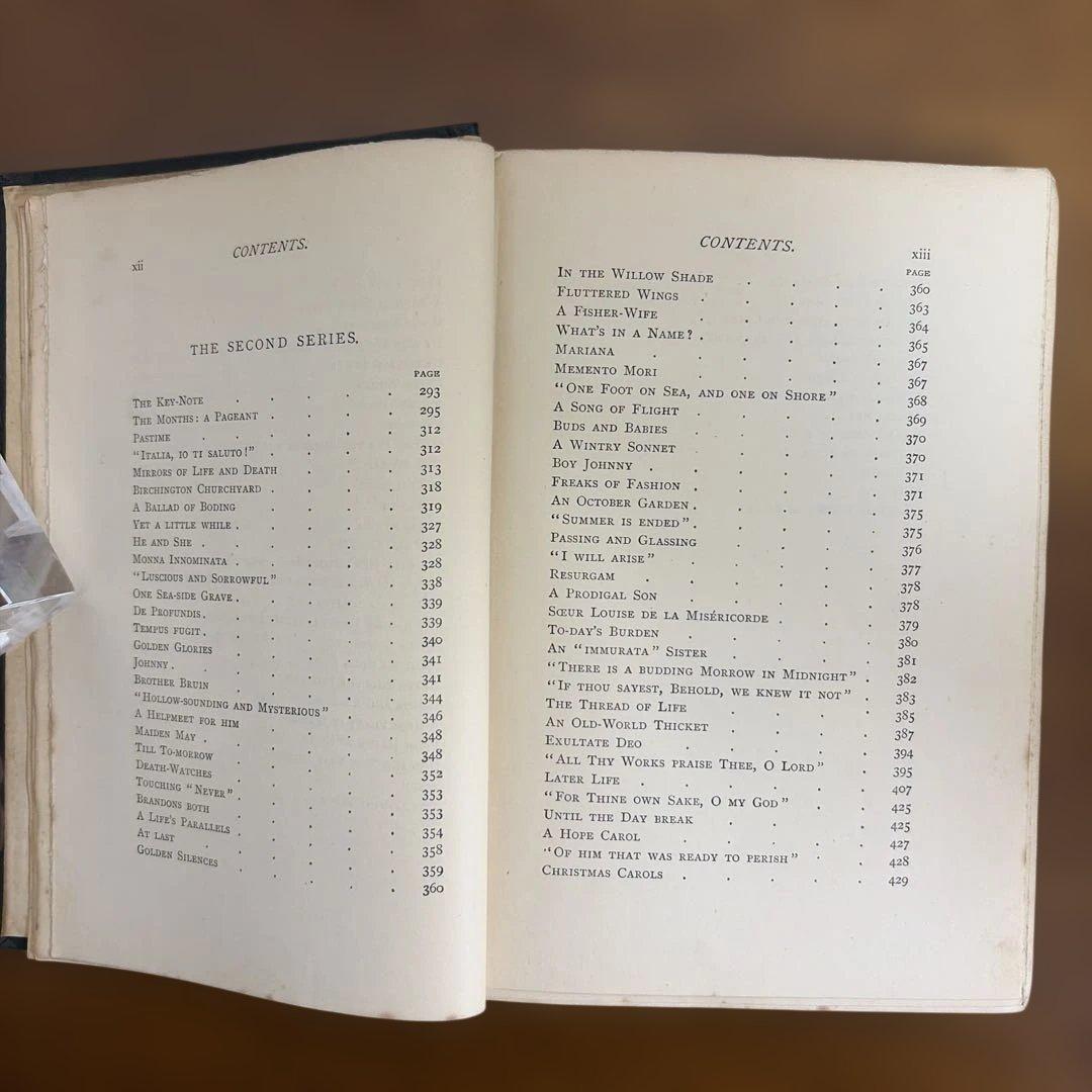 洋書 Poems - Christina G Rossetti 1891Vintage