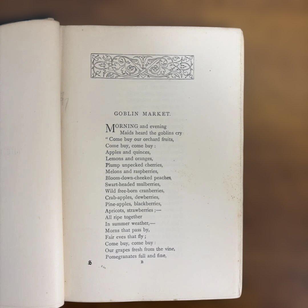 洋書 Poems - Christina G Rossetti 1891Vintage