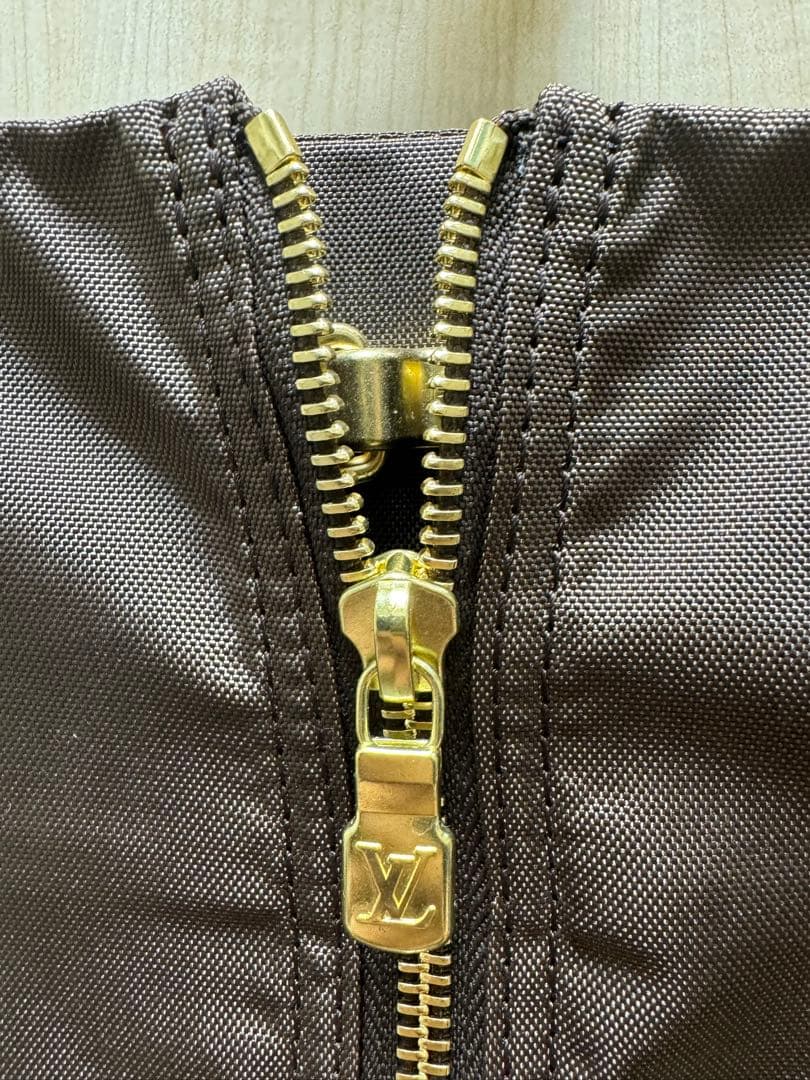LOUIS VUITTON ガーメントバッグ ブラウン ナイロン ハンガー付き