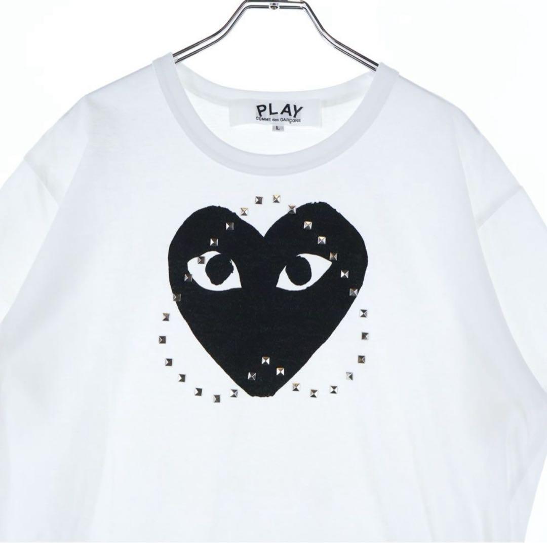 PLAY ハートデザイン Tシャツ ホワイト