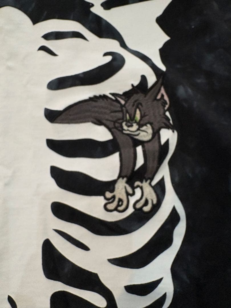 【美品】VANSON トムとジェリー コラボ Tシャツ 骨 スカル タイダイ L