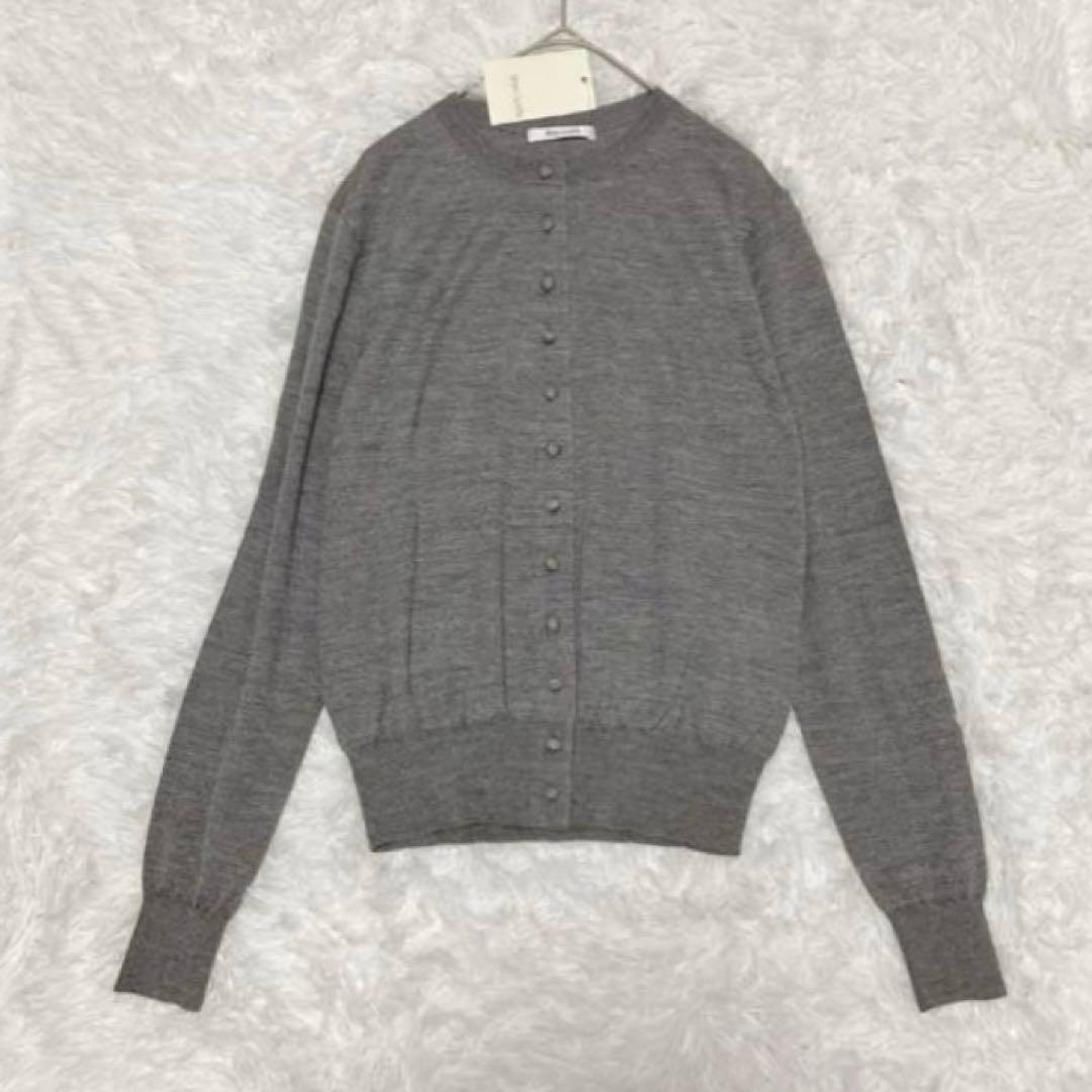 新品タグ付 ウィムガゼット2025AW 16Gテンジクカーディガン 完売 グレー