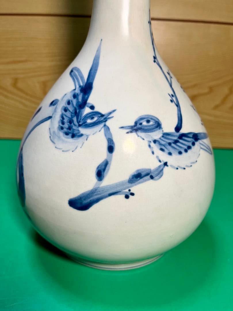 李朝染付/ 分院/ 花鳥図/ 徳利１個