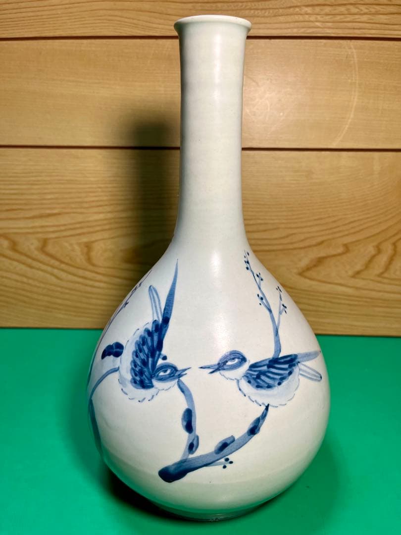 李朝染付/ 分院/ 花鳥図/ 徳利１個