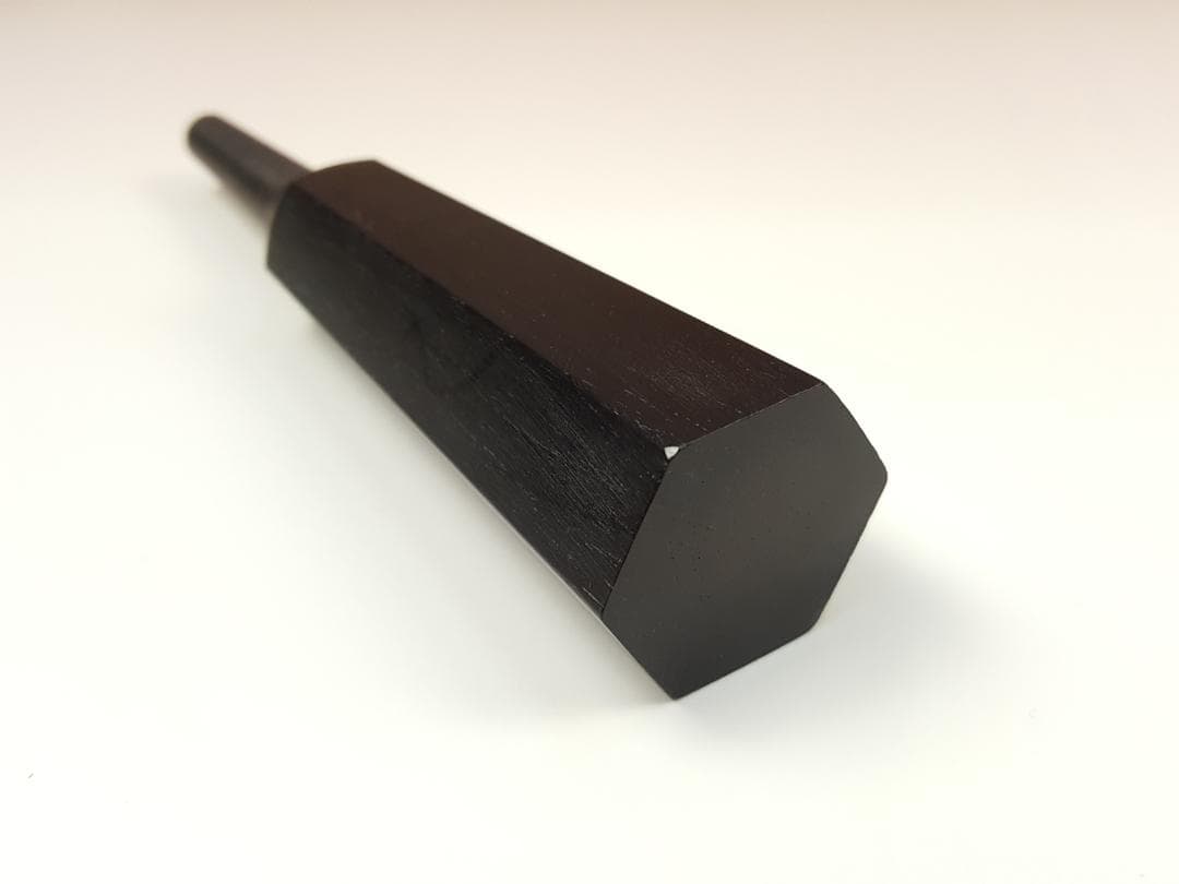 新品】津軽三味線用　糸巻き　本黒檀　8分5厘　素六