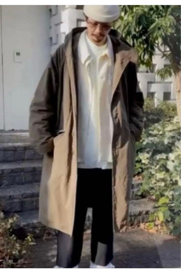 comoli 19aw フーデッドコート サイズ2 クリーニング済