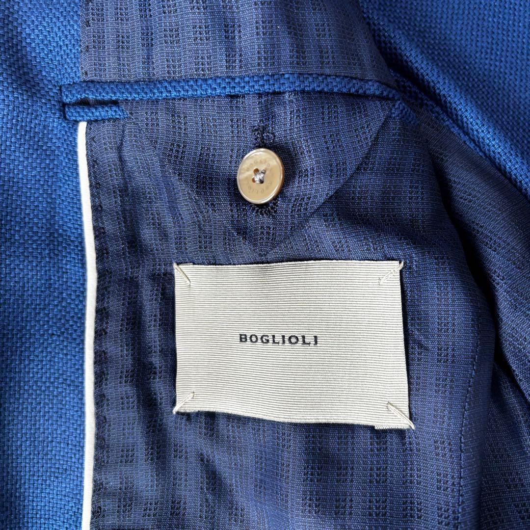 BOGLIOLI✨テーラードジャケット　シルク100 ネイビー　YORK 刻印