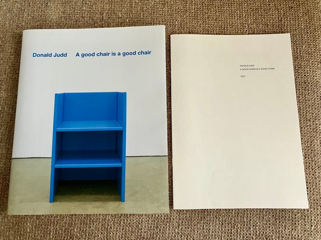 アート・デザイン・音楽 Donald Judd A good chair is a good chair