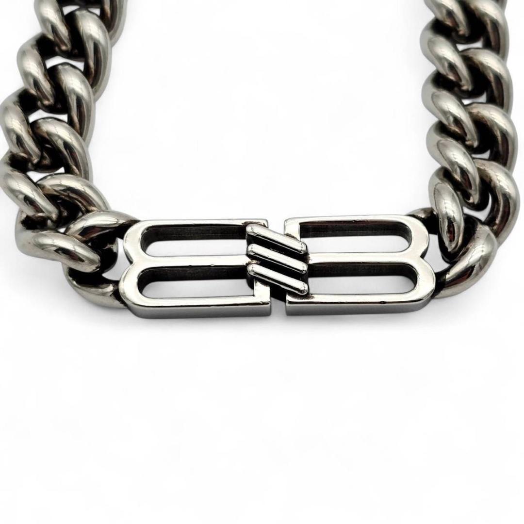 美品 BALENCIAGA バレンシアガ グルメットネックレス BB icon.