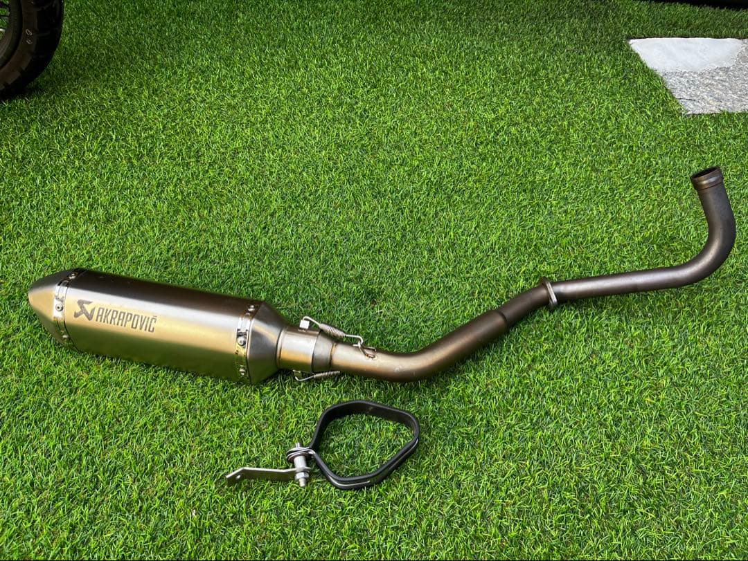 グロム　Jc61　中古ステンレスフルエキ+汎用サイレンサー　ダウンマフラー
