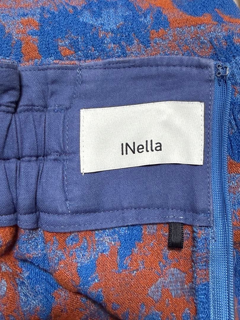 INella キャメルジャガードロングスカート