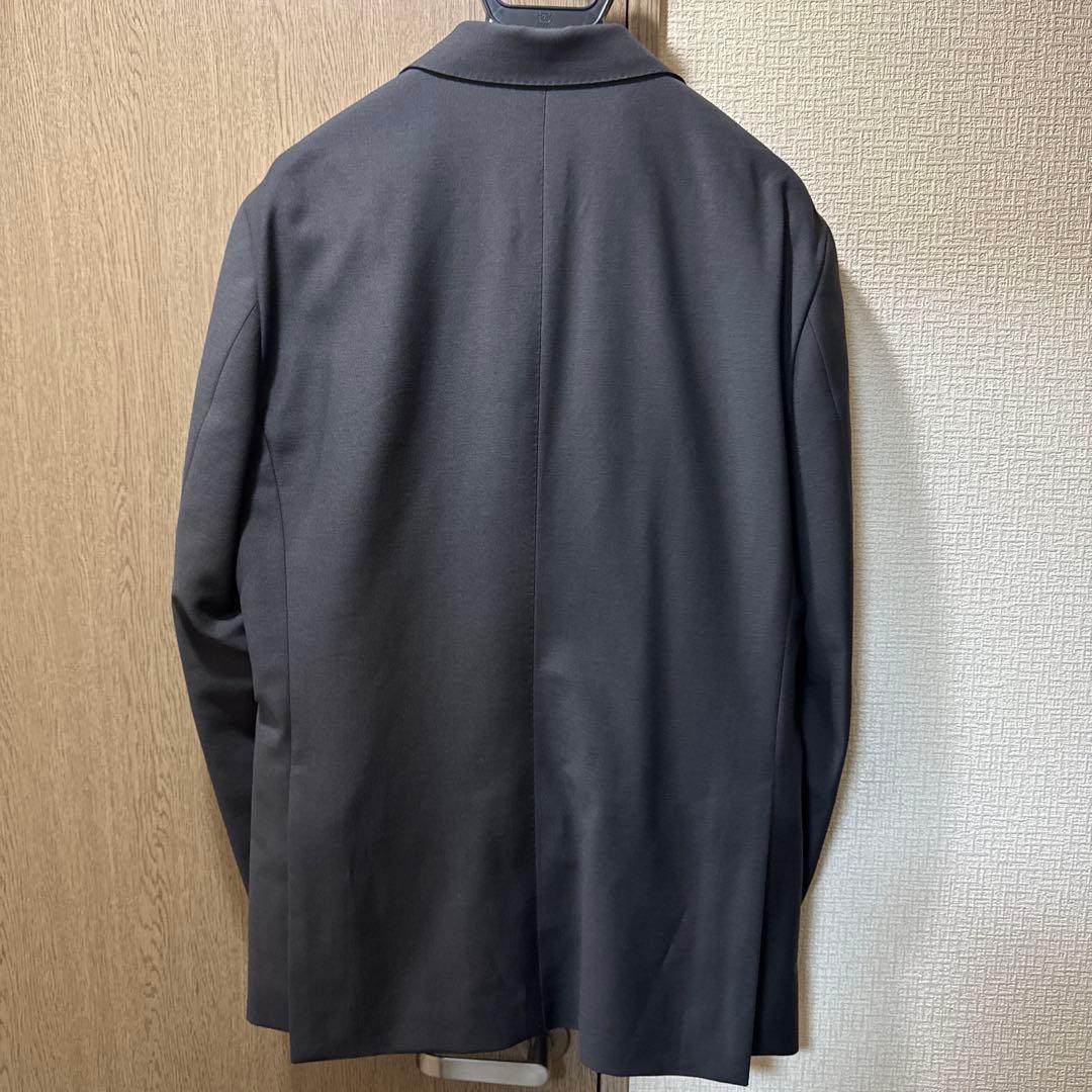 MORLES ダークグレー シングルブレスト スーツジャケット