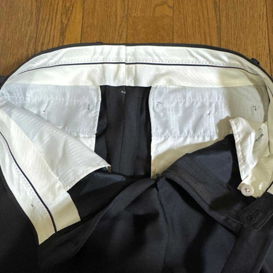MORLES ダークグレー シングルブレスト スーツジャケット