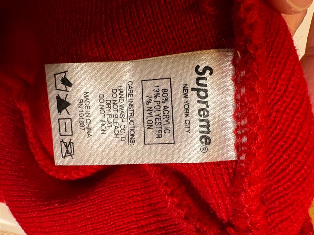 Supreme ニット帽 レッド