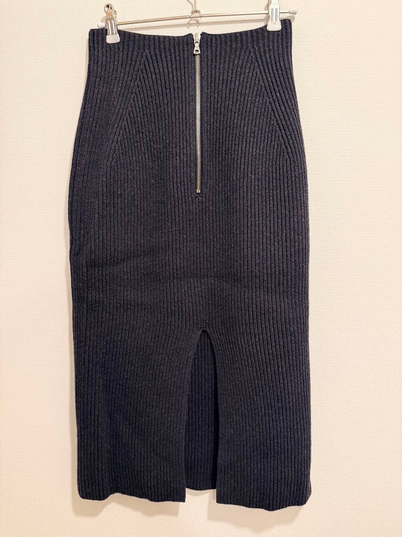 スカート AURALEE SUPER FINE WOOL RIB KNIT SKIRT