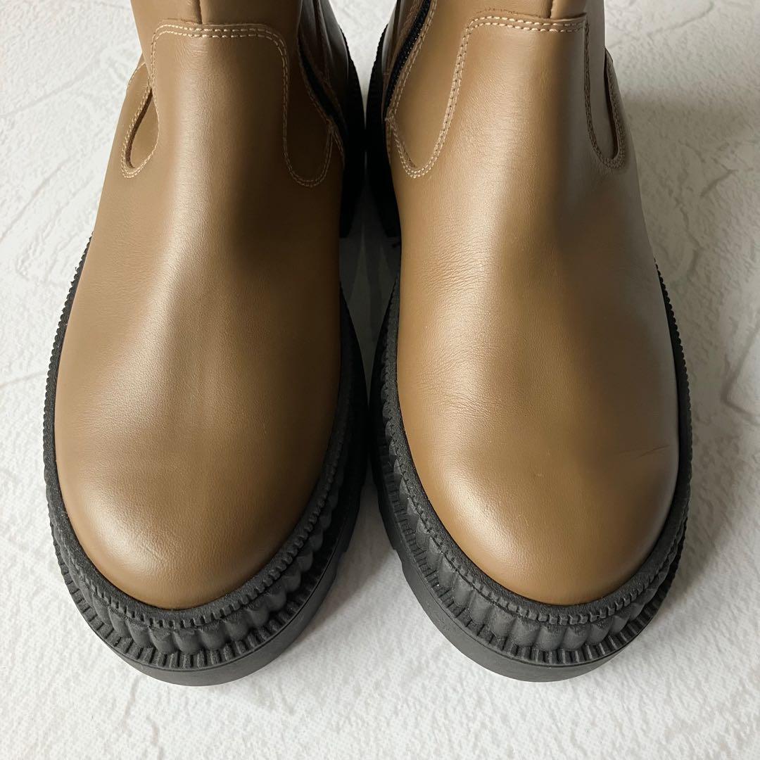 ✨新品✨REMME レメ 厚底 サイドジップ ブーツ ミドル丈 37 サイドゴア