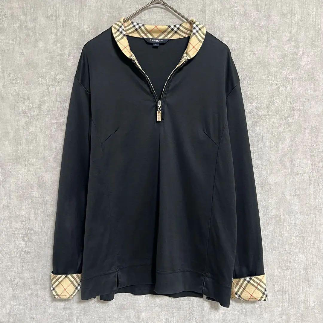 BURBERRY バーバリー ハーフジップ カットソー ノバチェック 日本製